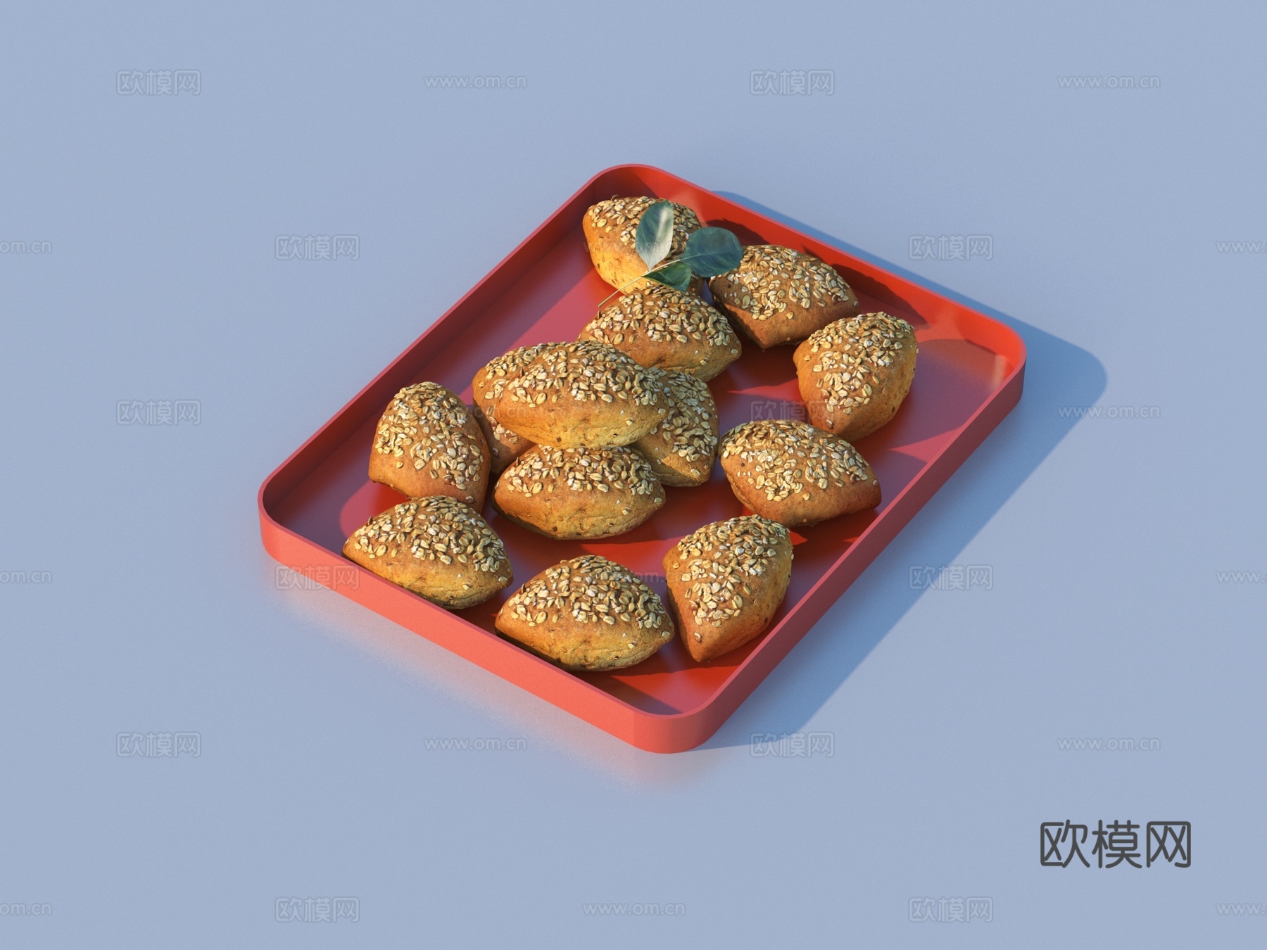 大饼 面包 饼干 食物3d模型