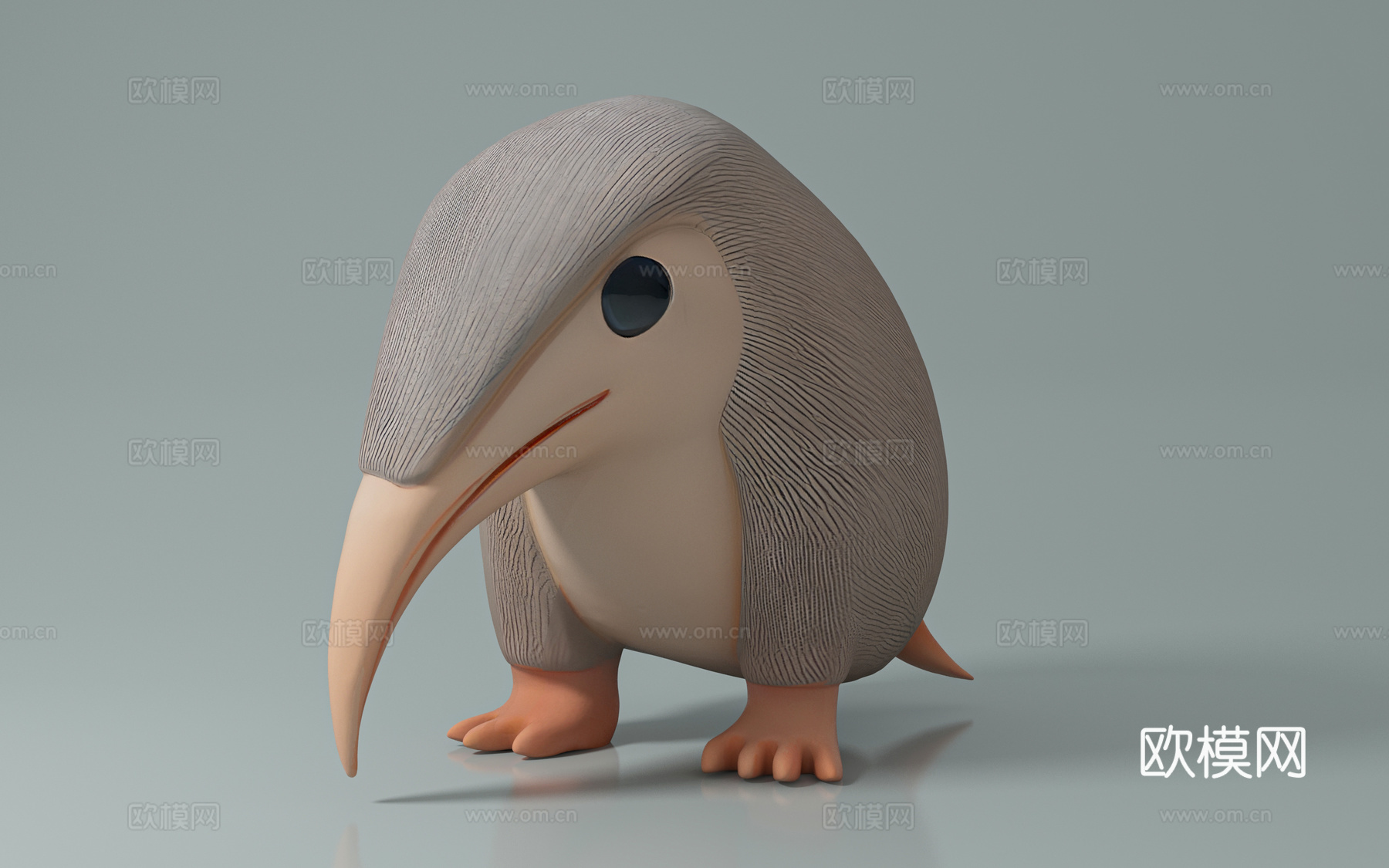 食蚁兽 Q版动物 卡通形象 玩具玩偶 手办摆件 美陈道具 打3d模型