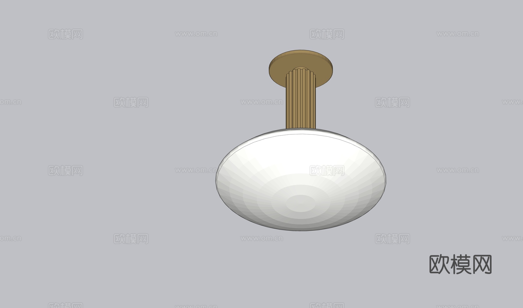 现代北欧金属云朵吸顶灯su模型