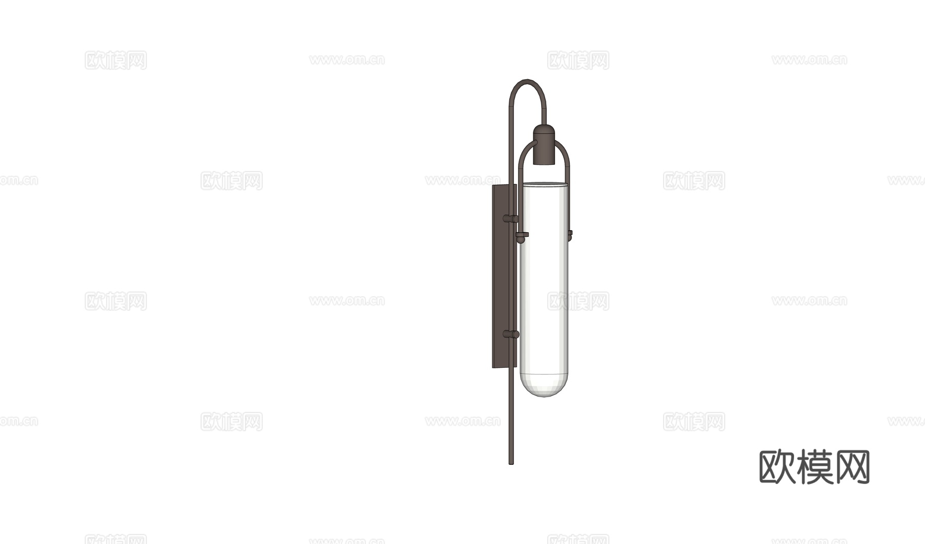 北欧现代创意玻璃卧室床头壁灯设计师酒店装饰背景墙走廊过道灯su模型