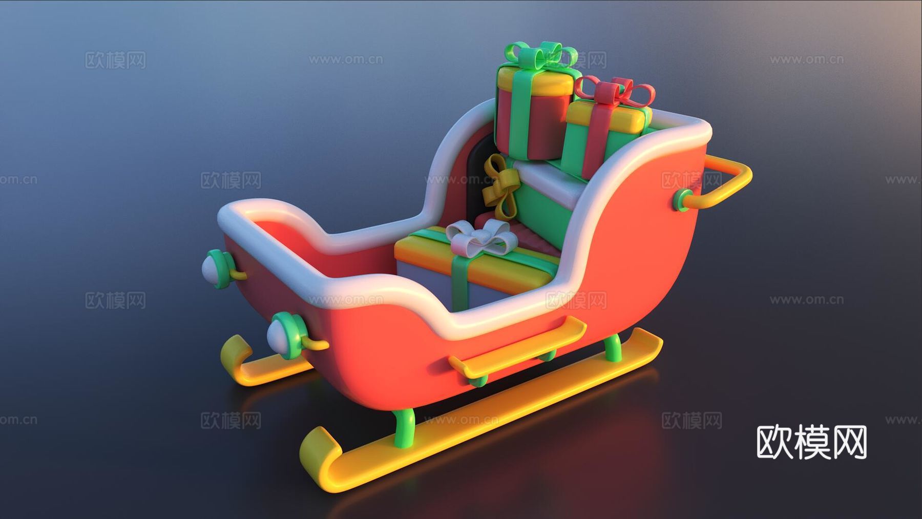 圣诞雪橇3d模型
