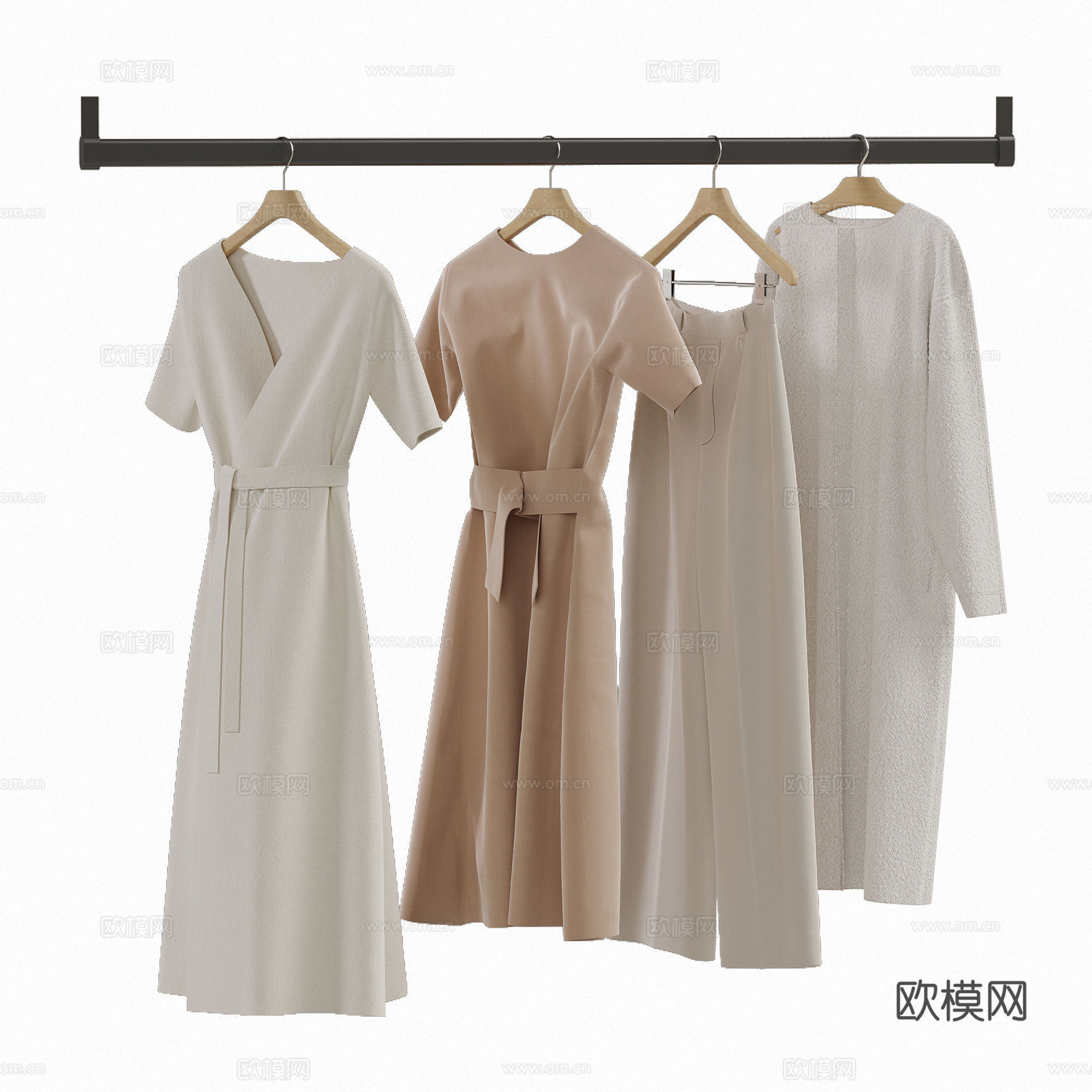 衣服 现代衣服 衣架su模型