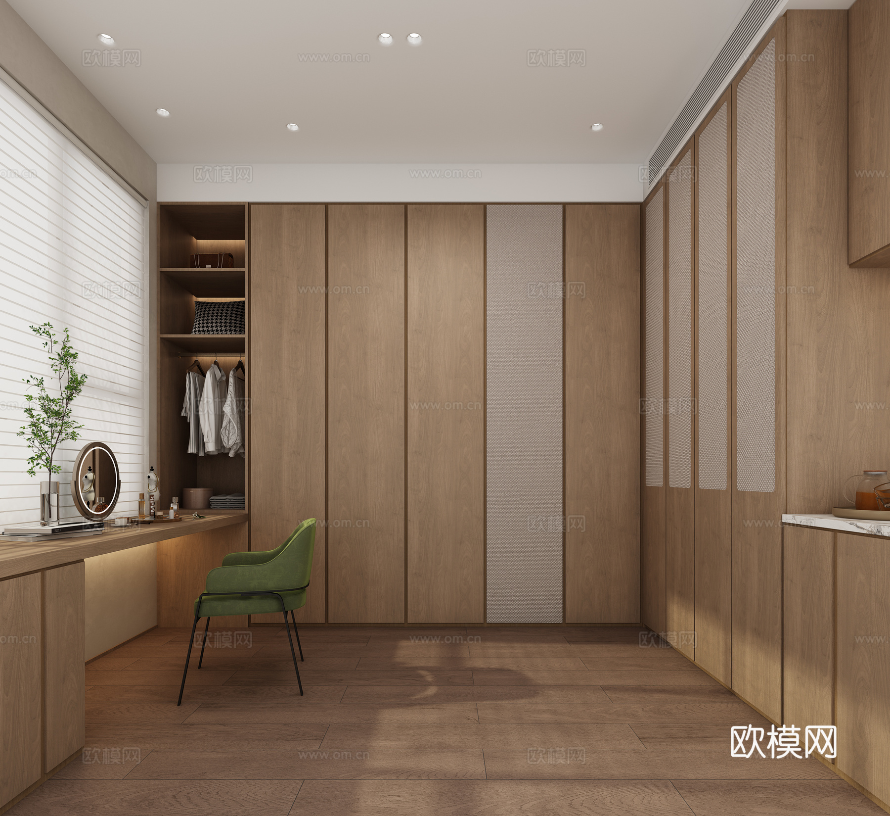 现代衣帽间3d模型下载