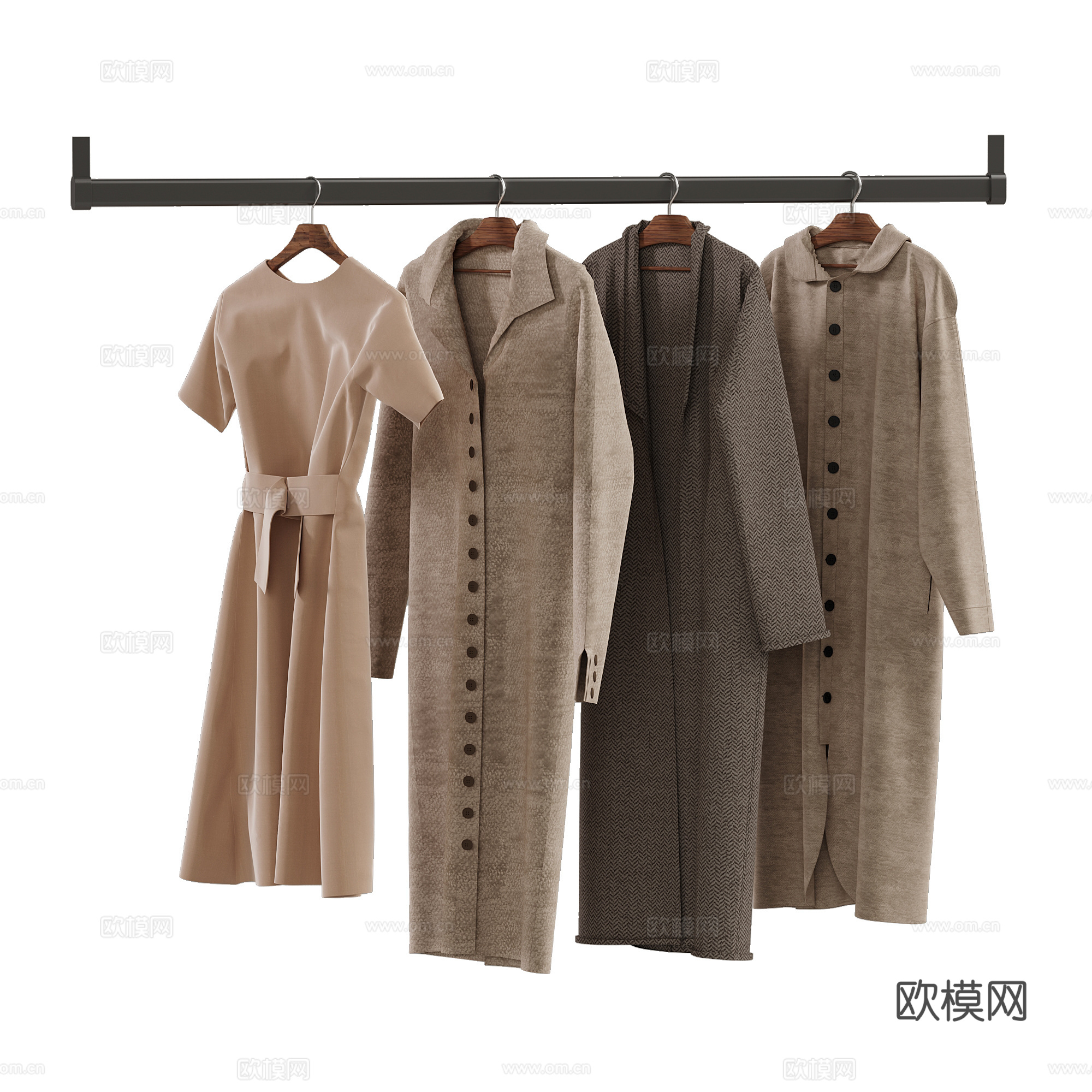 衣服 现代衣服 衣架su模型