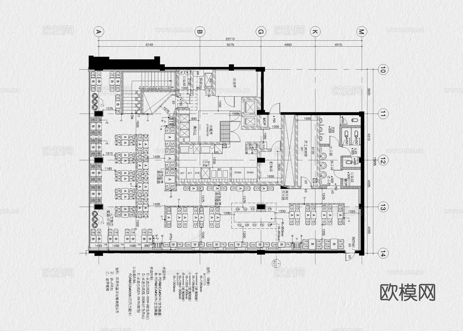 西餐厅 炸鸡店 汉堡店 快餐店 肯德基 连锁店cad施工图