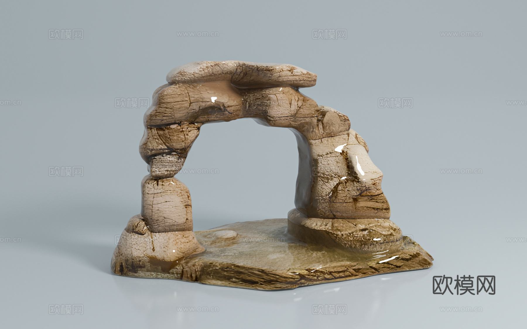 石材拱门 卡通风格 人造假山 石头石材 雕塑雕刻 园林景观3d模型