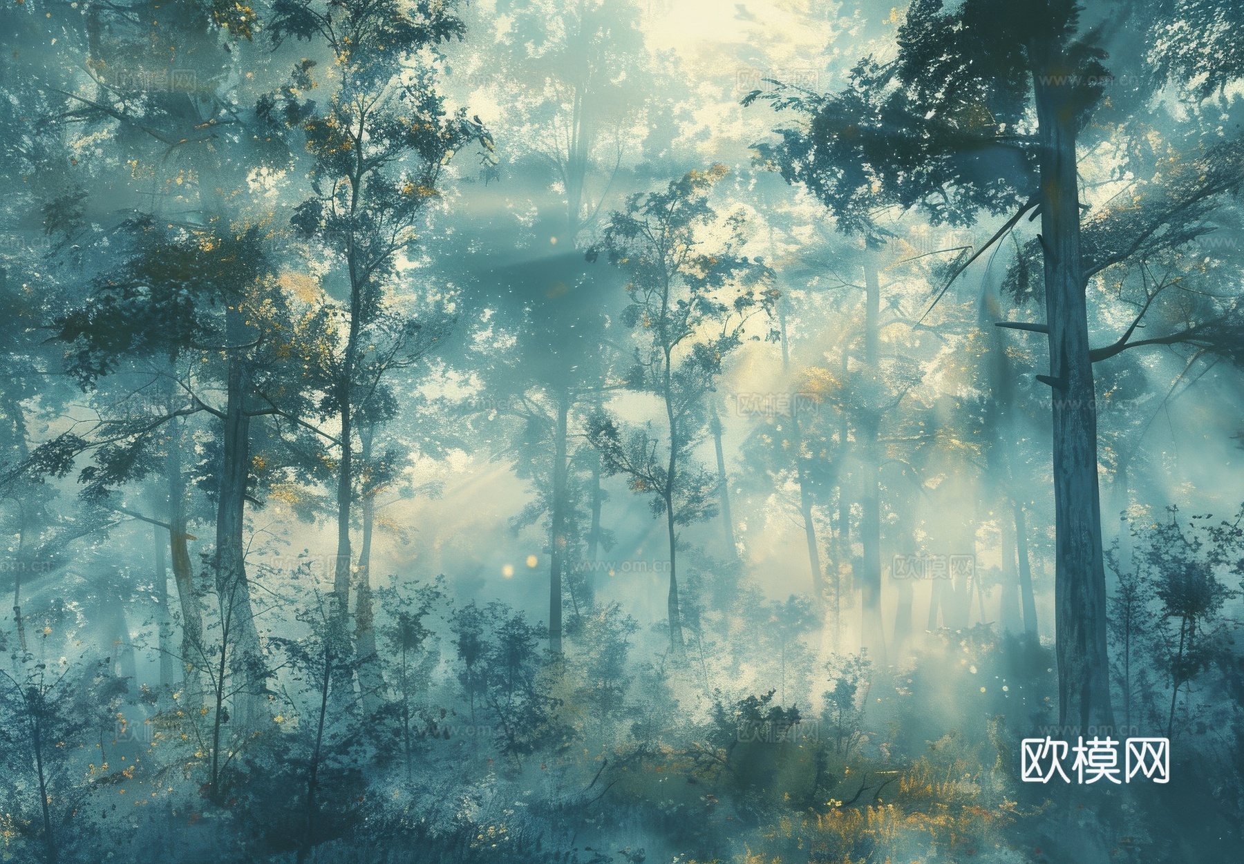 欧式田园热带雨林壁纸下载（渲染图8）