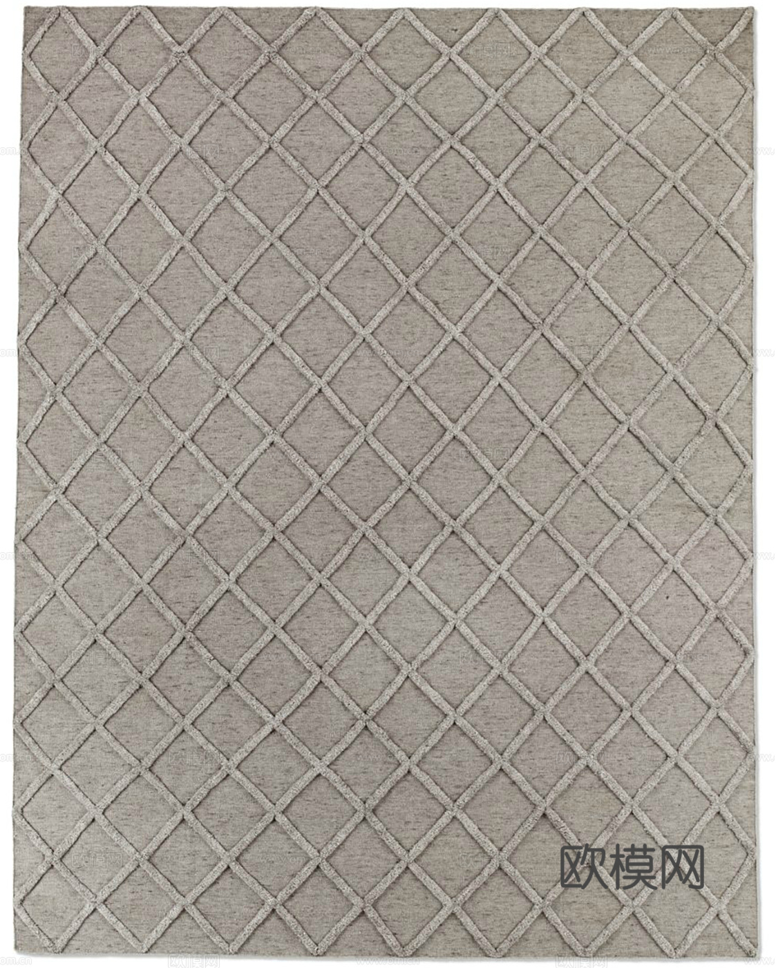 块毯 绒毛地毯 现代格子地毯