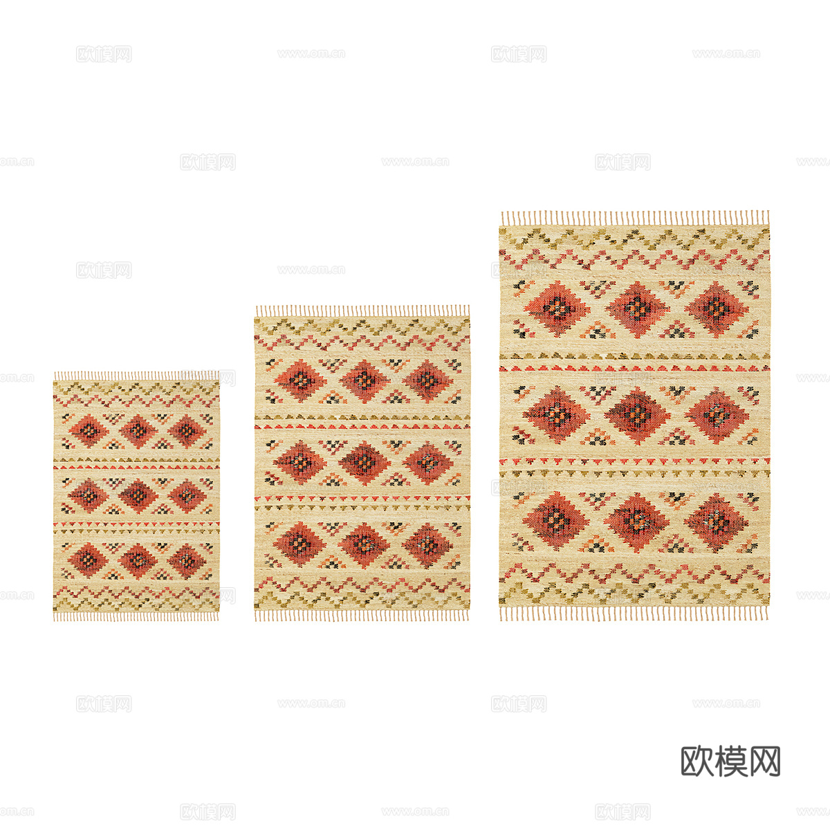 现代简约地毯 地毯 简约地毯 客厅地毯3d模型