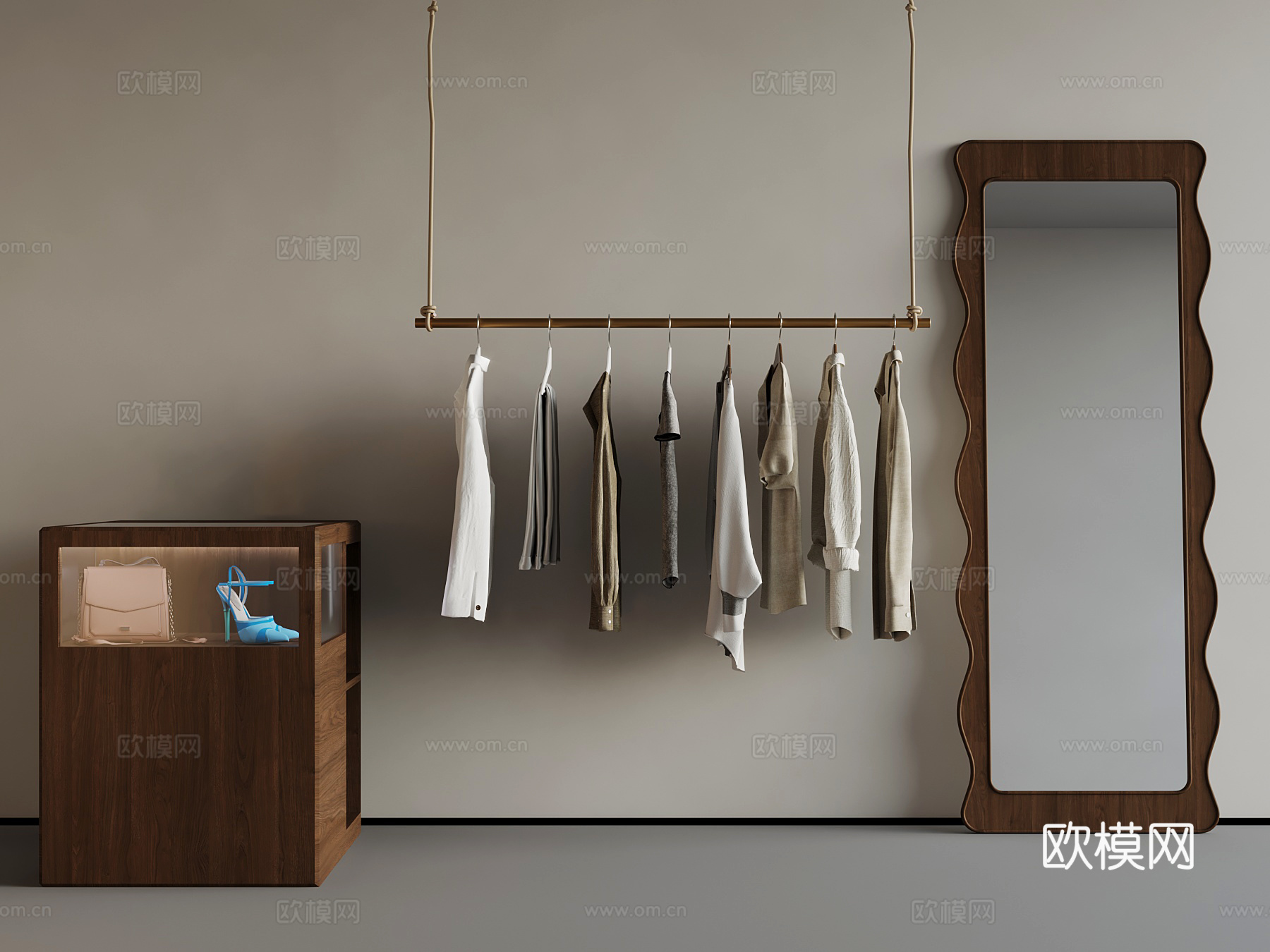 诧寂风 镜子 衣架 服饰3d模型