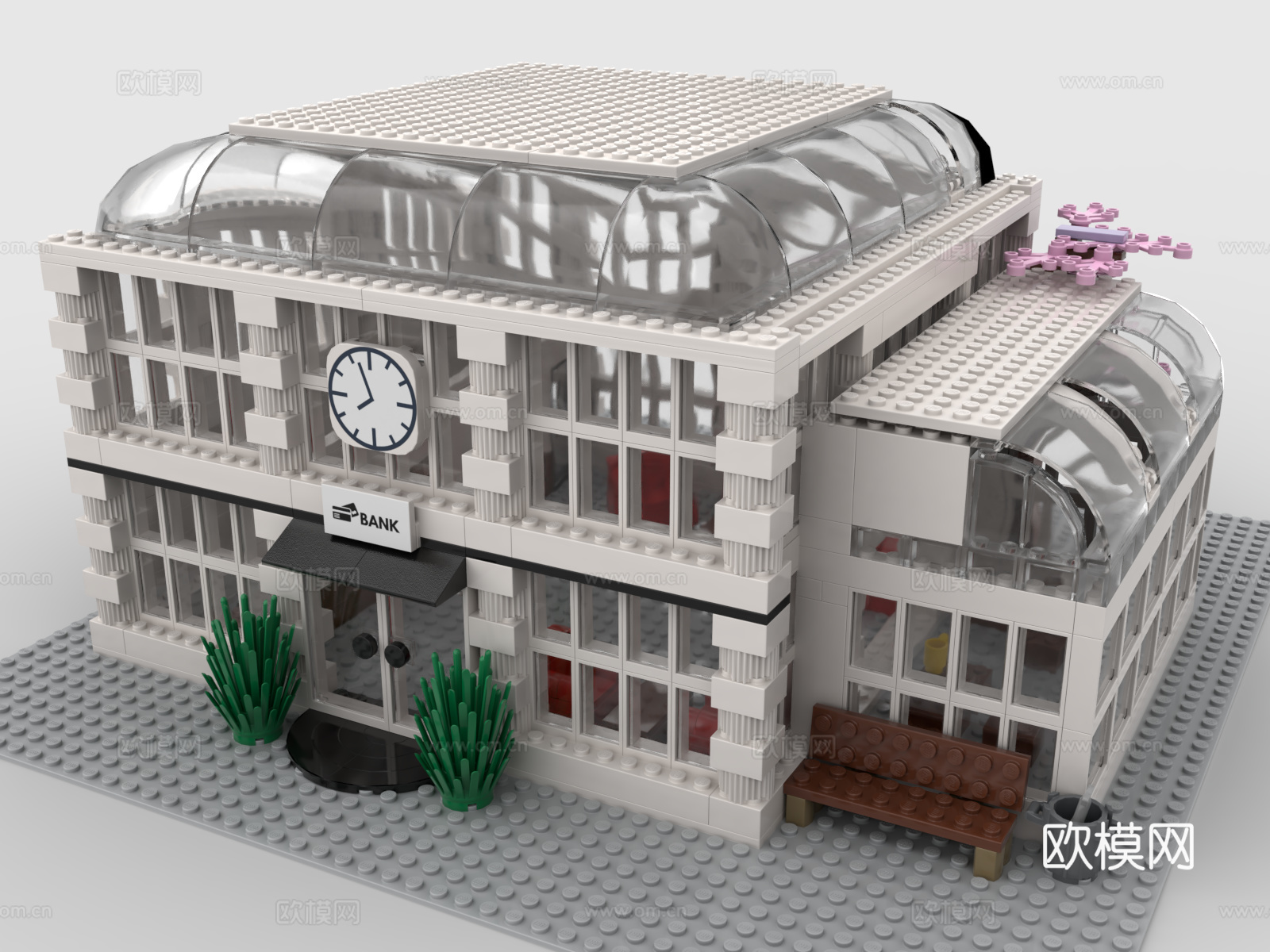 乐高 LEGO 玩具 积木 建筑 银行3d模型
