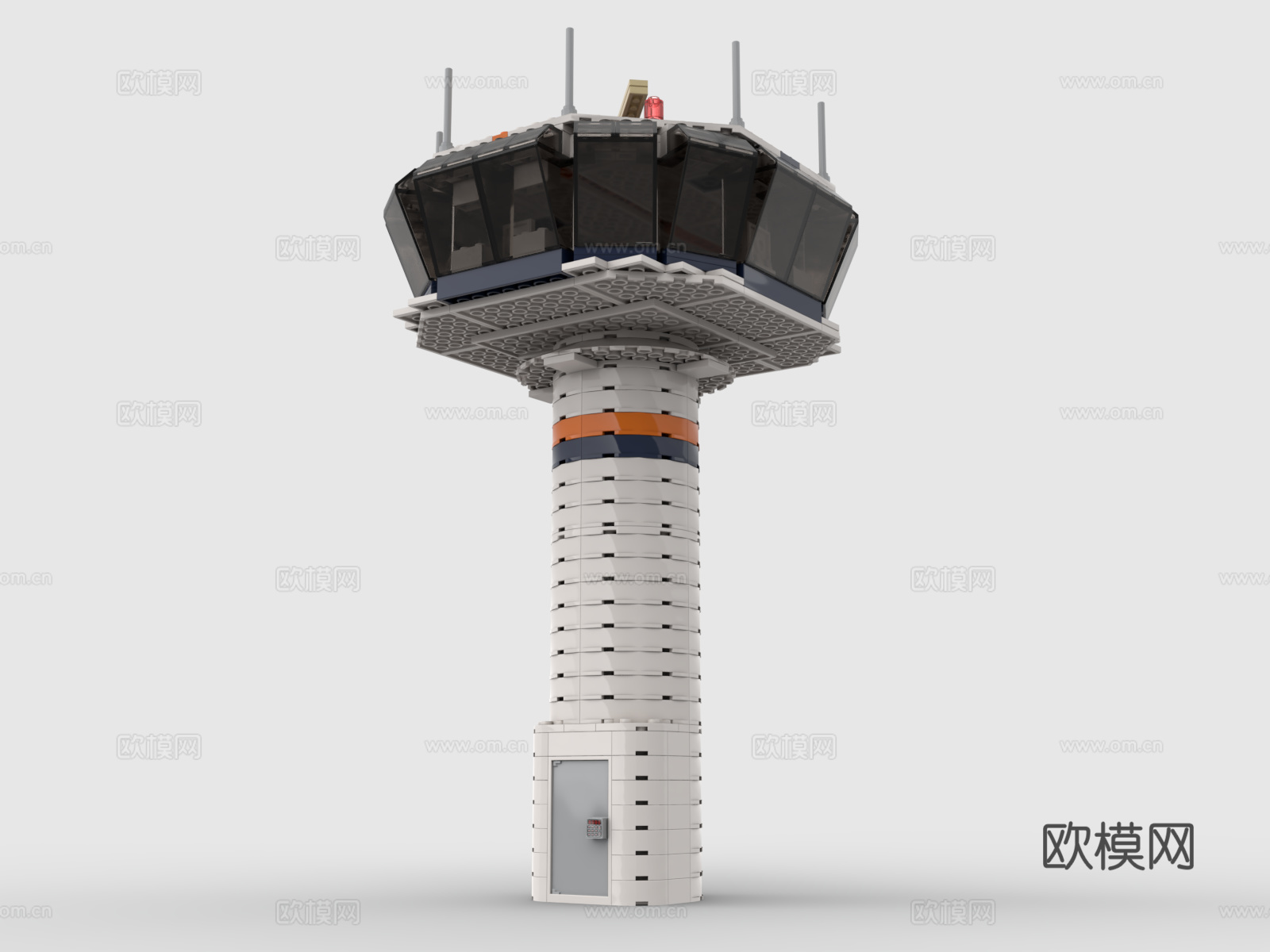 乐高 LEGO 玩具 积木 机场塔台 机场控制塔3d模型