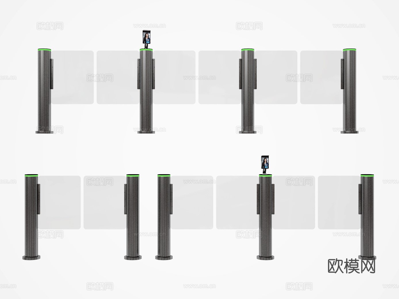 门禁机3d模型