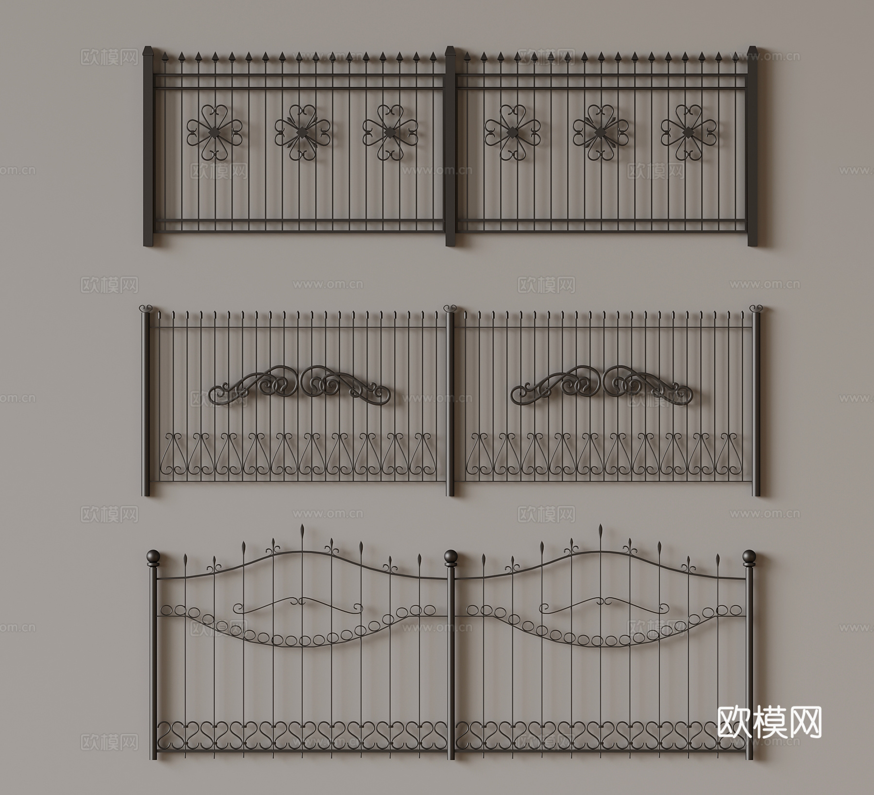 栏杆 现代栏杆 艺术栏杆3d模型