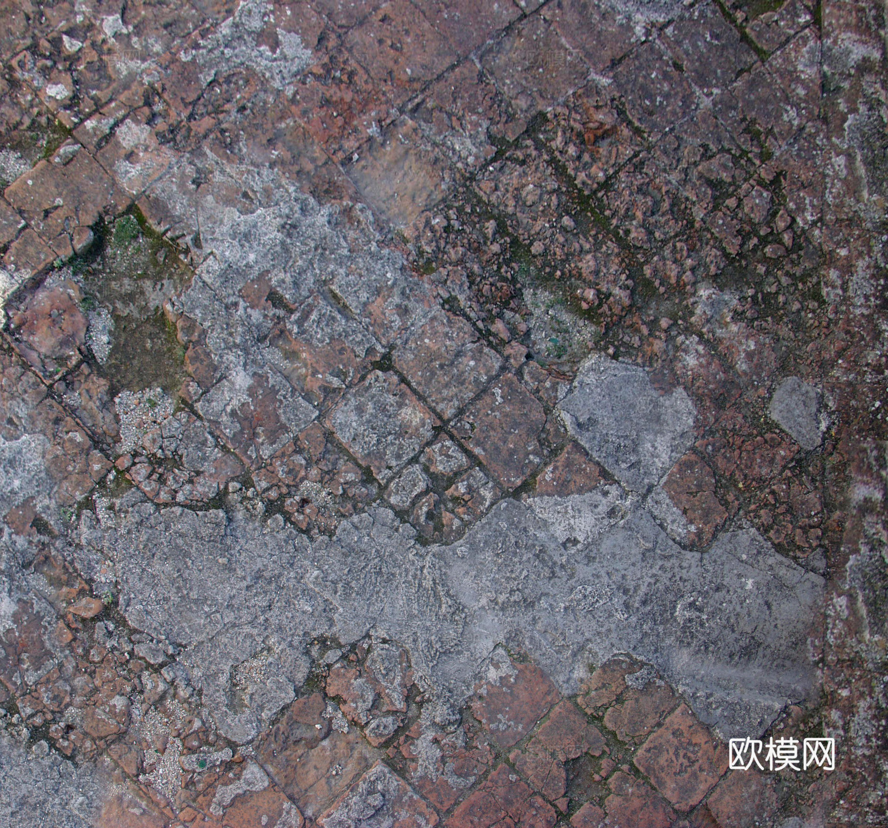 砖块路面  石材拼花 古典墙砖地砖下载