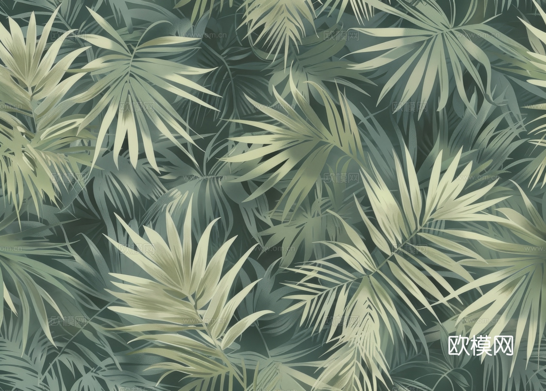 欧式田园热带雨林壁纸下载（渲染图3）