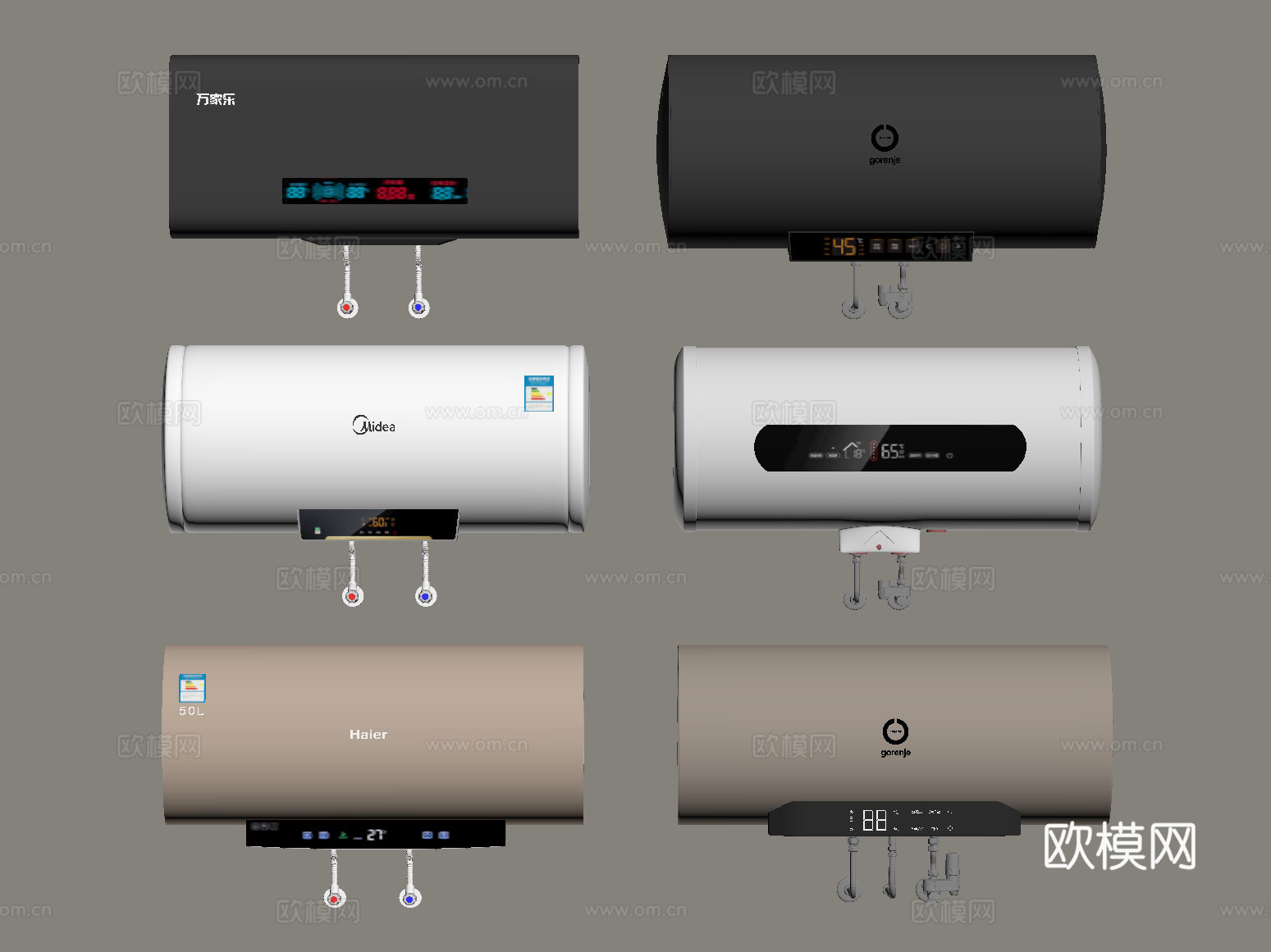 现代热水器 燃气热水器su模型
