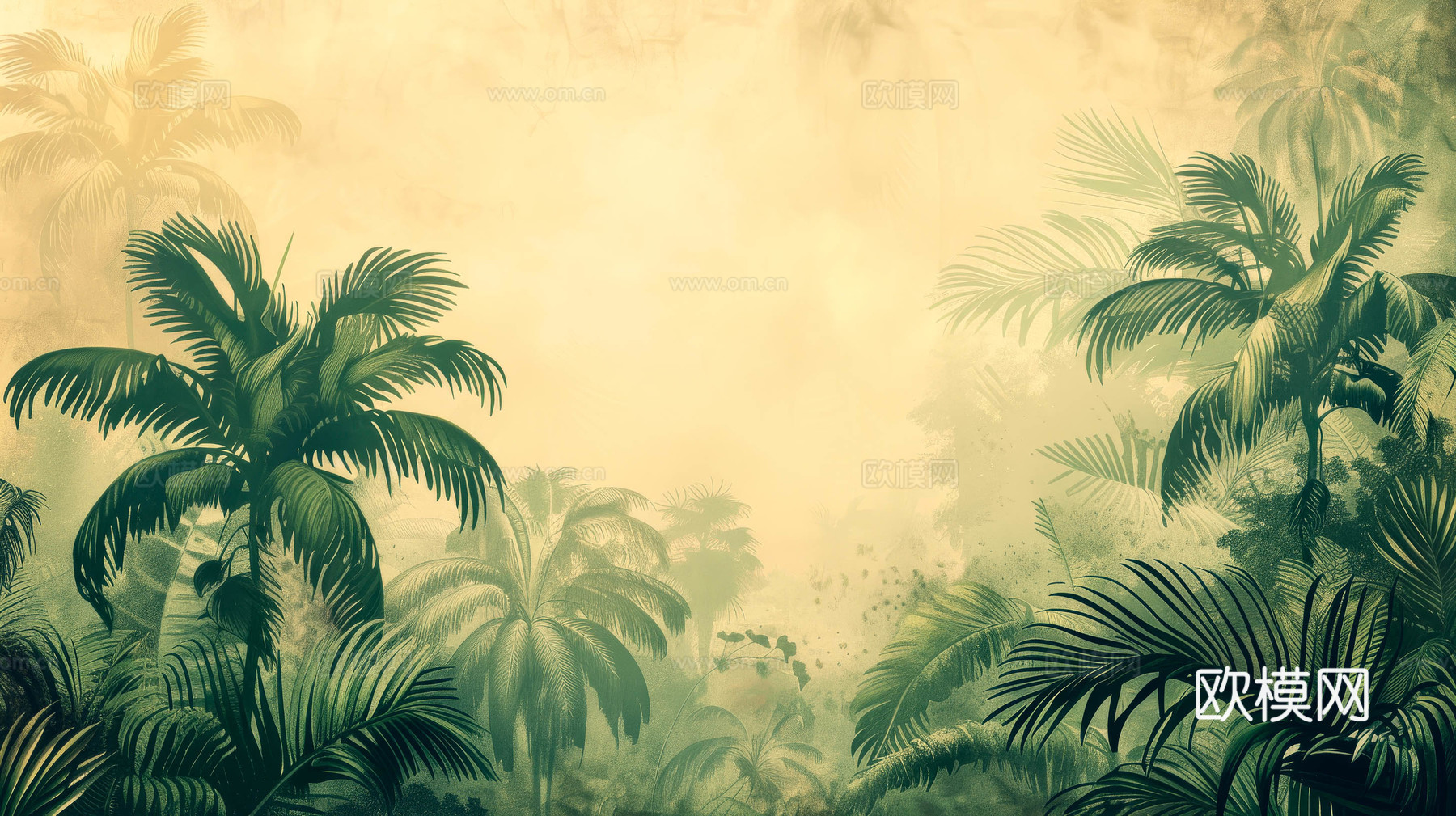 欧式田园热带雨林壁纸下载（渲染图8）