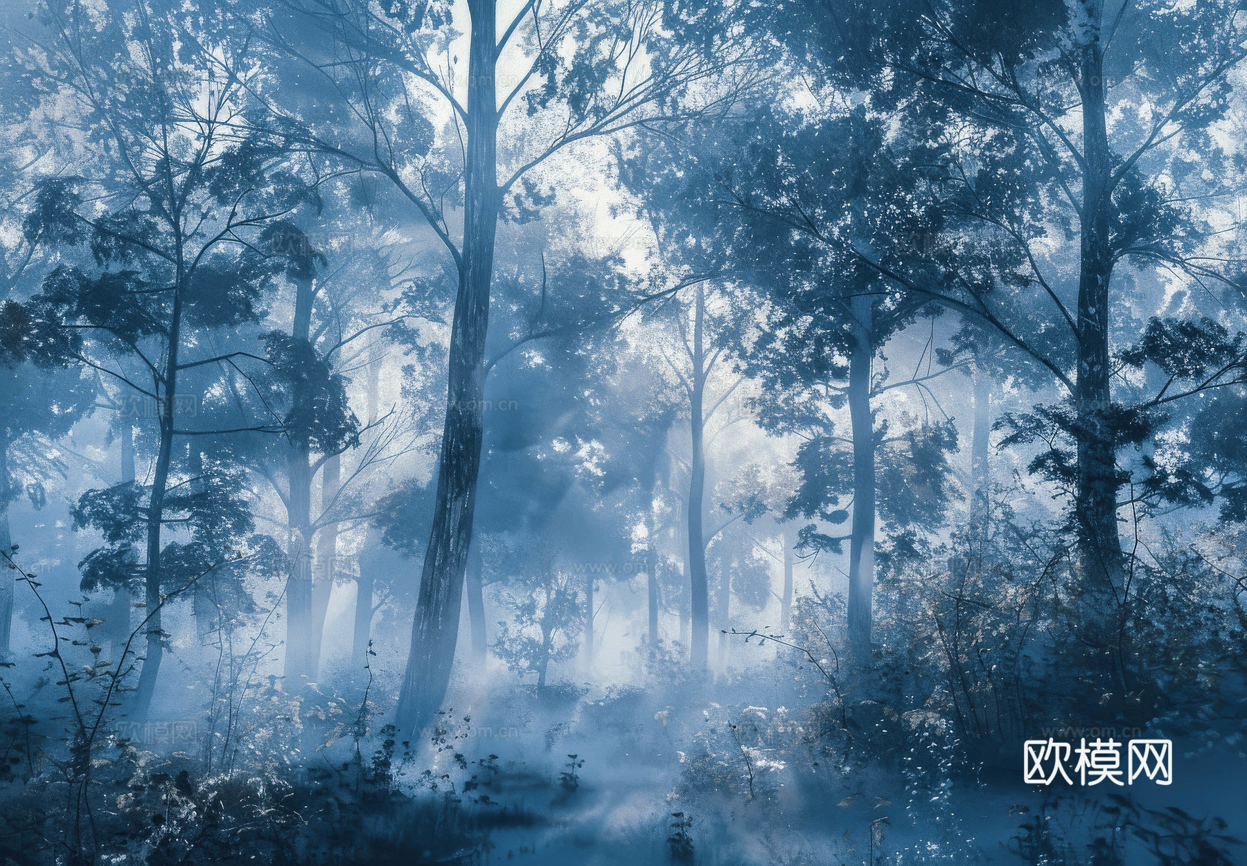 欧式田园热带雨林壁纸下载（渲染图3）