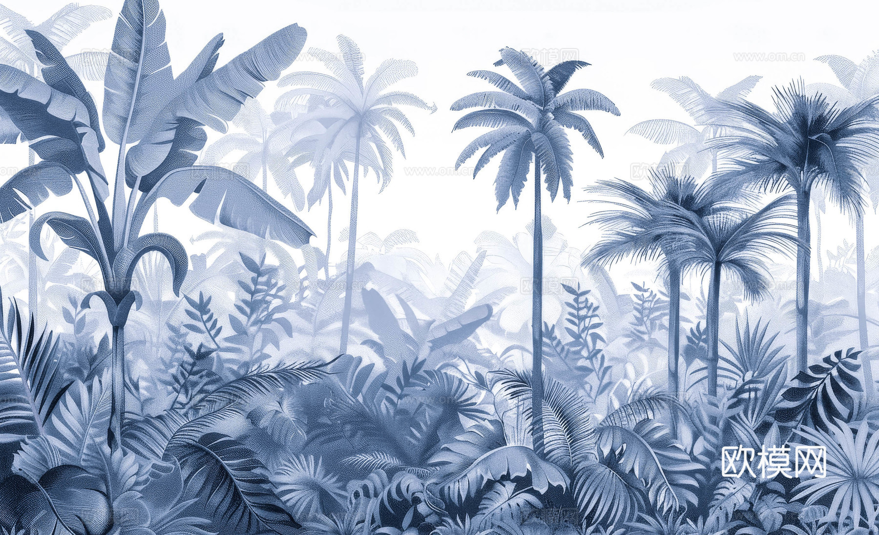 欧式田园热带雨林壁纸下载（渲染图4）