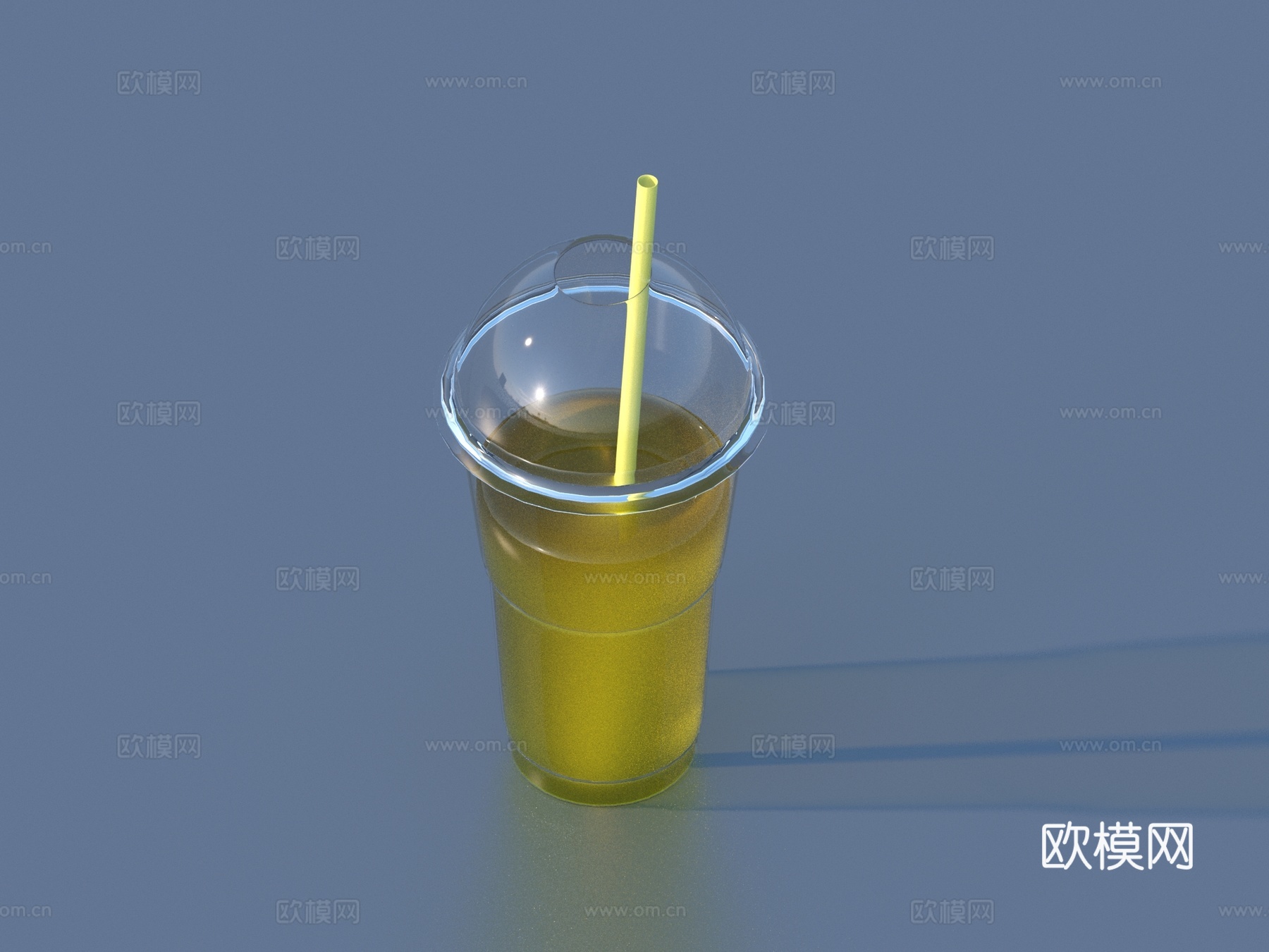 果汁饮料 玻璃杯3d模型