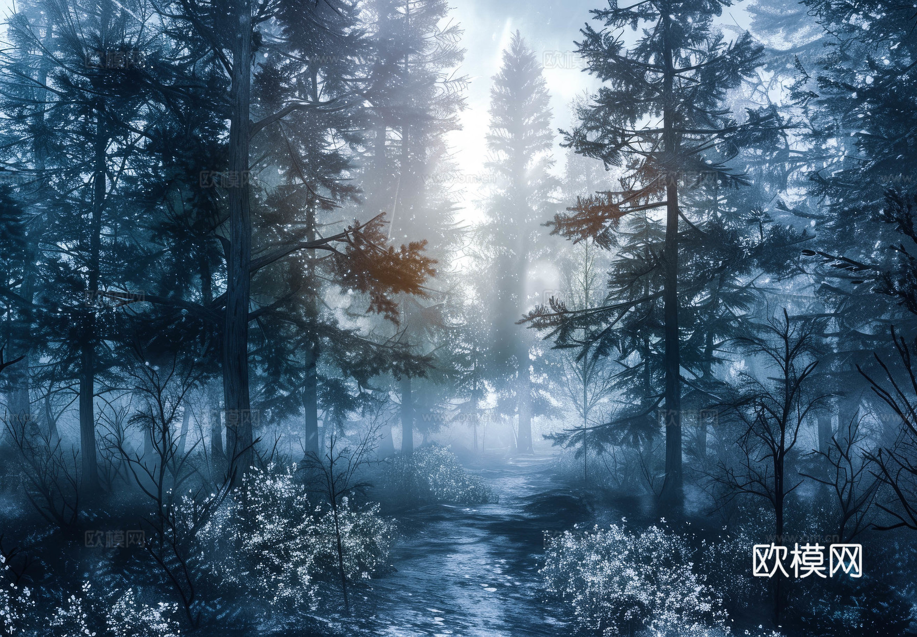 欧式田园热带雨林壁纸下载（渲染图7）