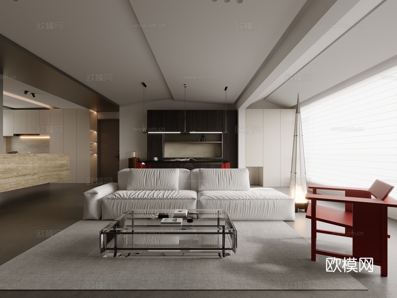 現(xiàn)代客餐廳3d模型下載