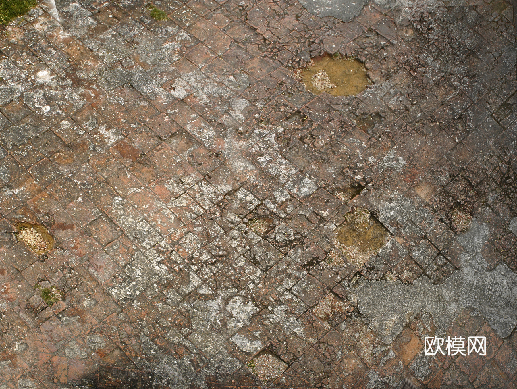 砖块路面  石材拼花 古典墙砖地砖下载