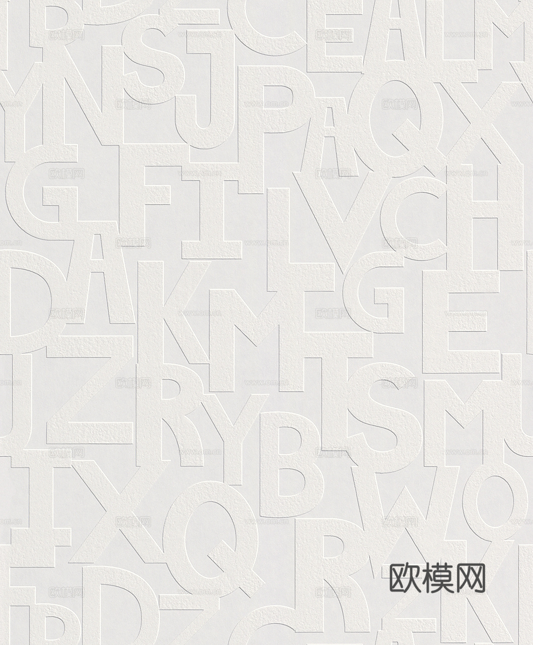 肌理布纹_轻奢墙纸_字母墙布贴图