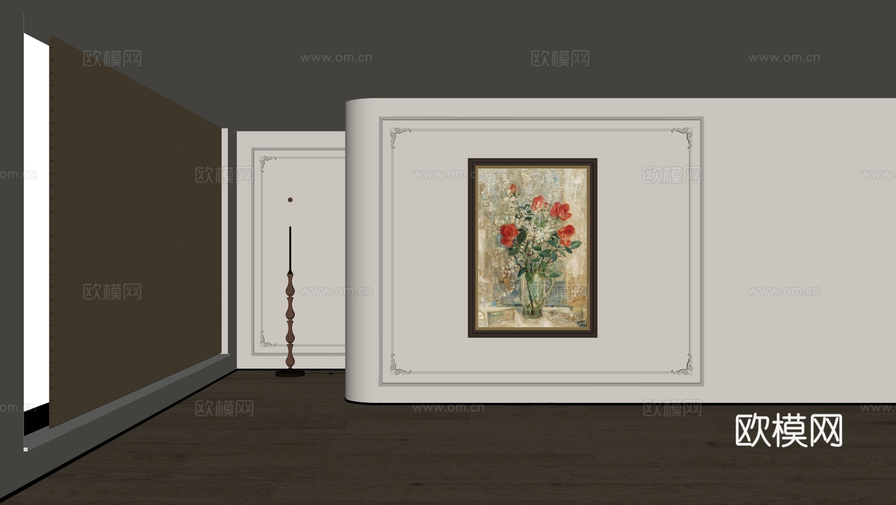 美式装饰画su模型