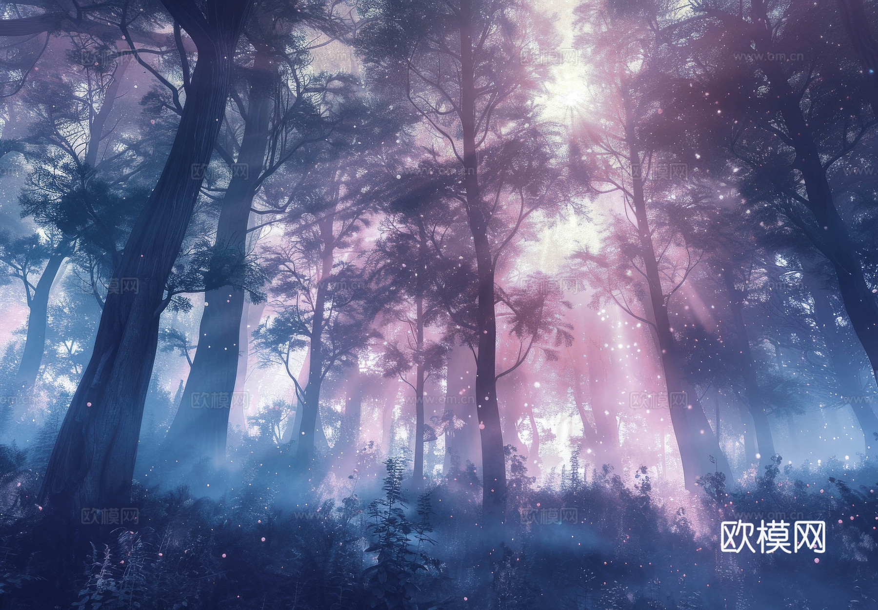 欧式田园热带雨林壁纸下载（渲染图5）