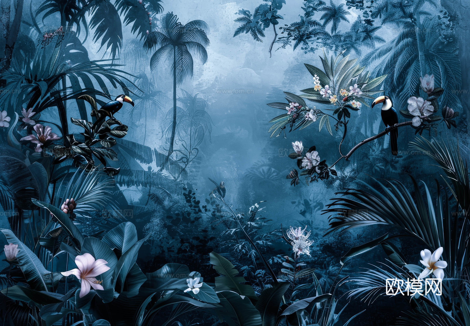 欧式田园热带雨林壁纸下载（渲染图8）