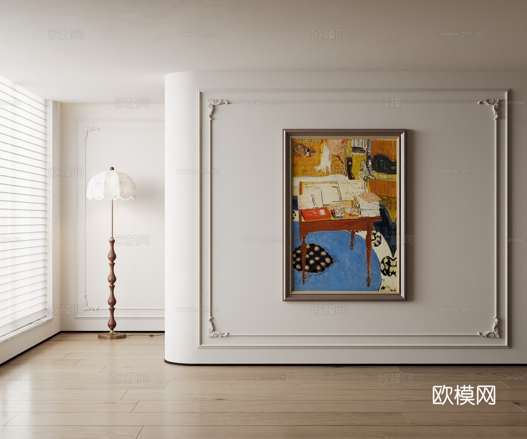 美式装饰画3d模型下载