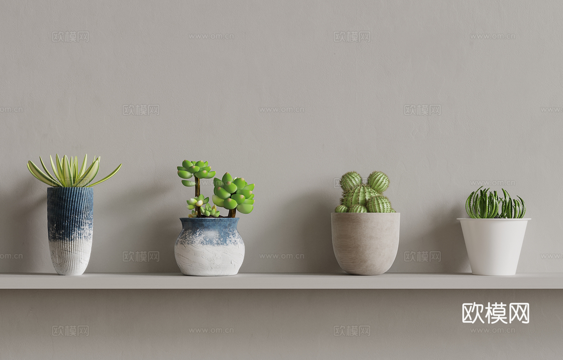现代绿植盆栽su模型