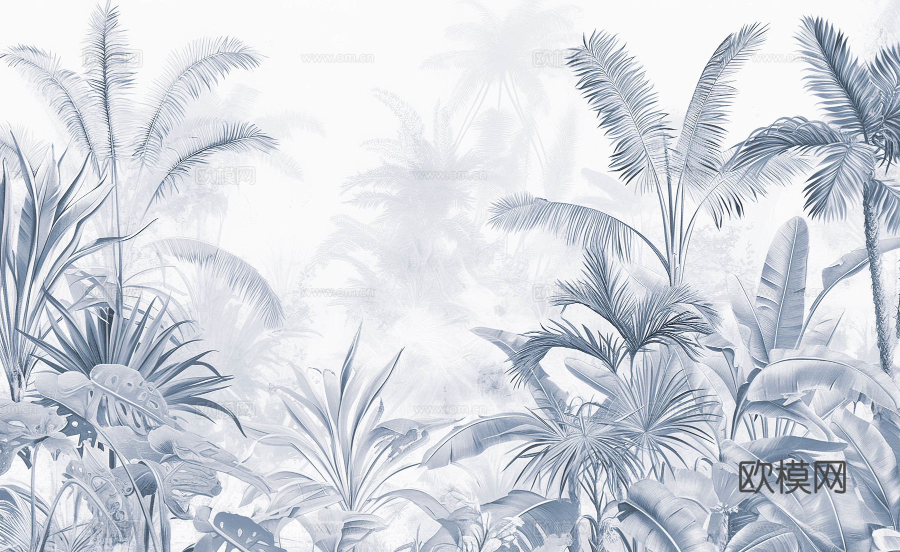 欧式田园热带雨林壁纸下载（渲染图3）