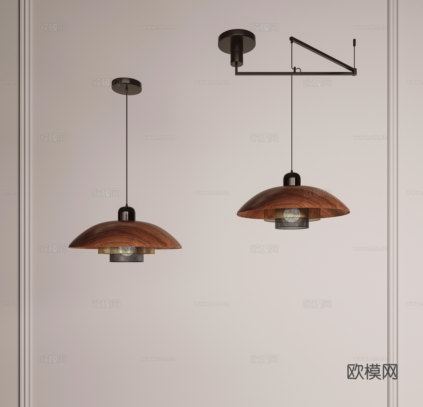 中古吊灯 餐厅吊顶 法式吊灯 复古吊灯 原木吊灯 侘寂吊灯3d模型