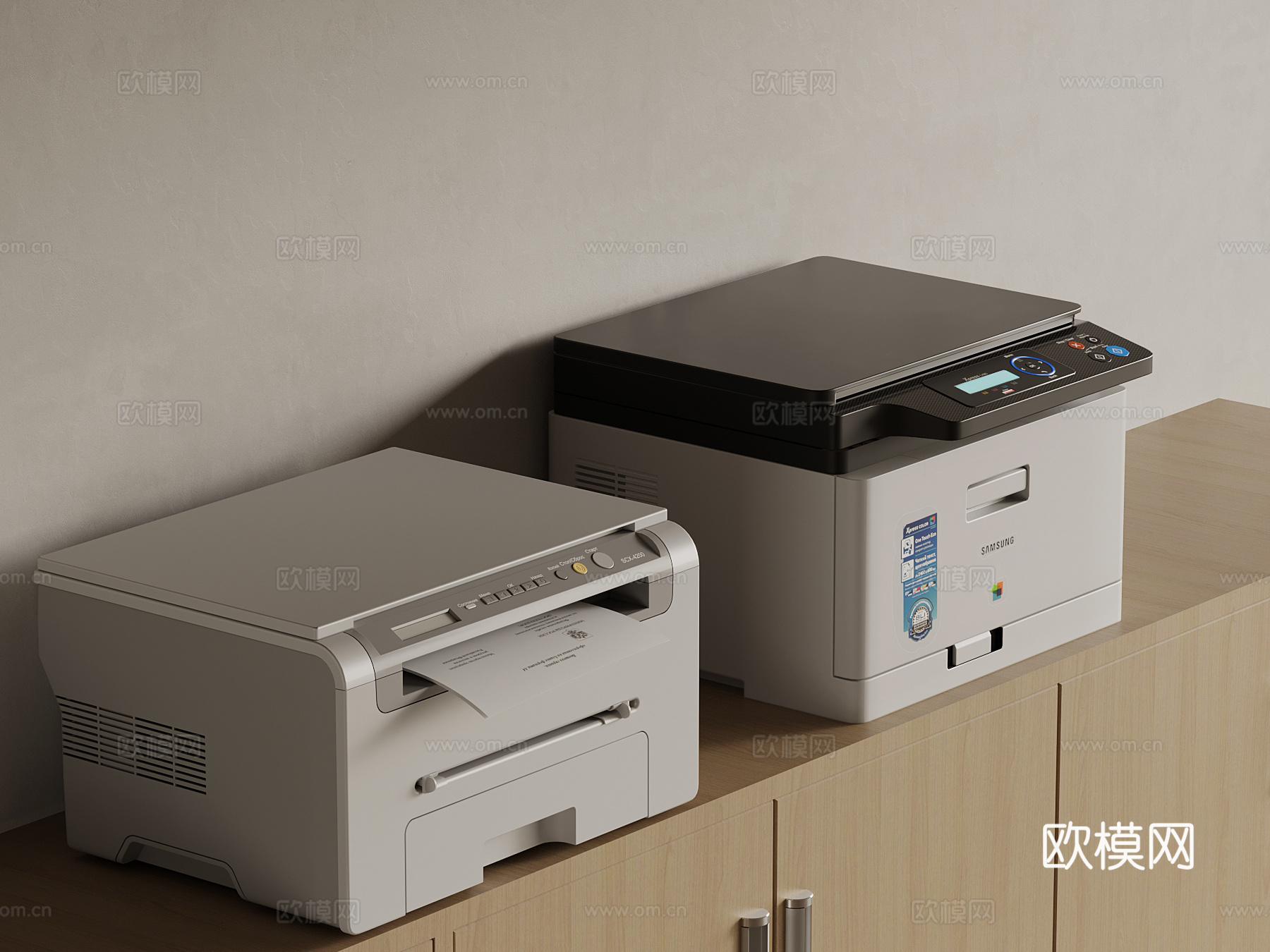 打印机 现代打印机3d模型