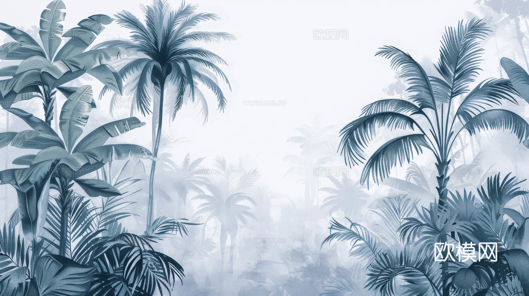 欧式田园热带雨林壁纸下载（渲染图7）