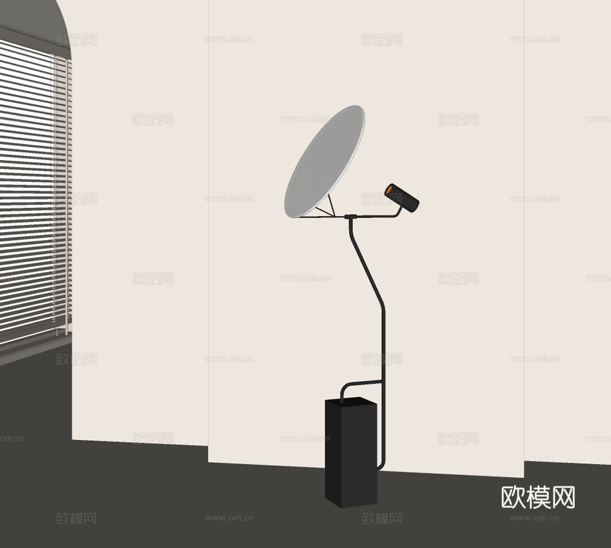 现代简约落地灯su模型