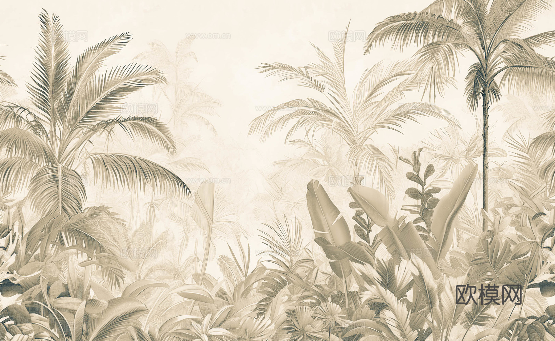 欧式田园热带雨林壁纸下载（渲染图8）