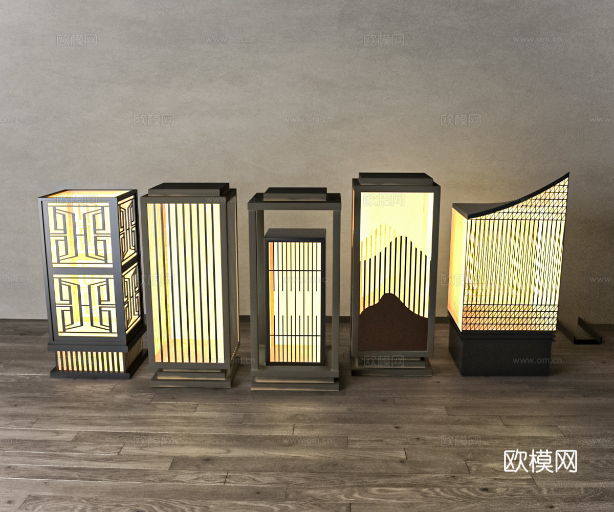 庭院灯su模型
