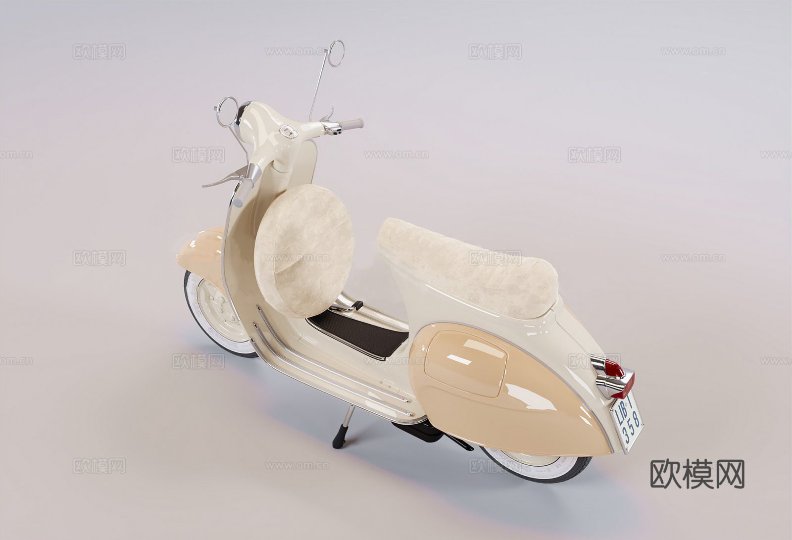 现代简约电瓶车 小电驴 摩托车3d模型