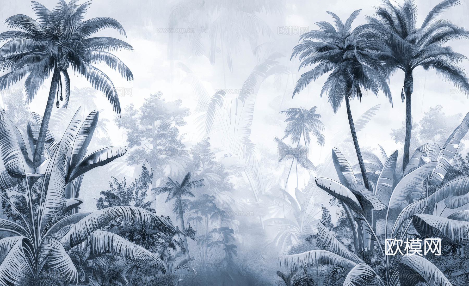 欧式田园热带雨林壁纸下载（渲染图7）