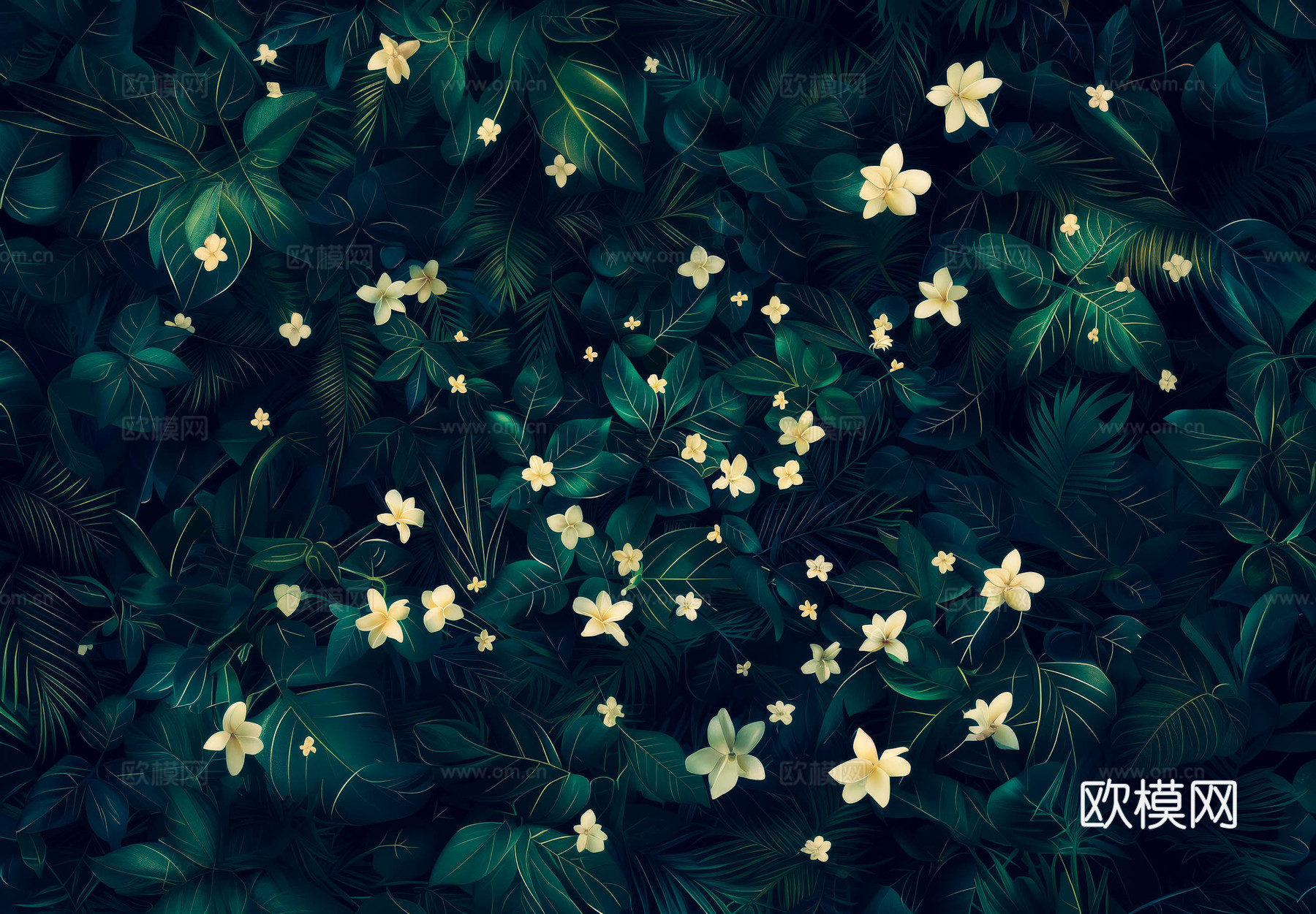 欧式田园热带雨林壁纸下载（渲染图7）