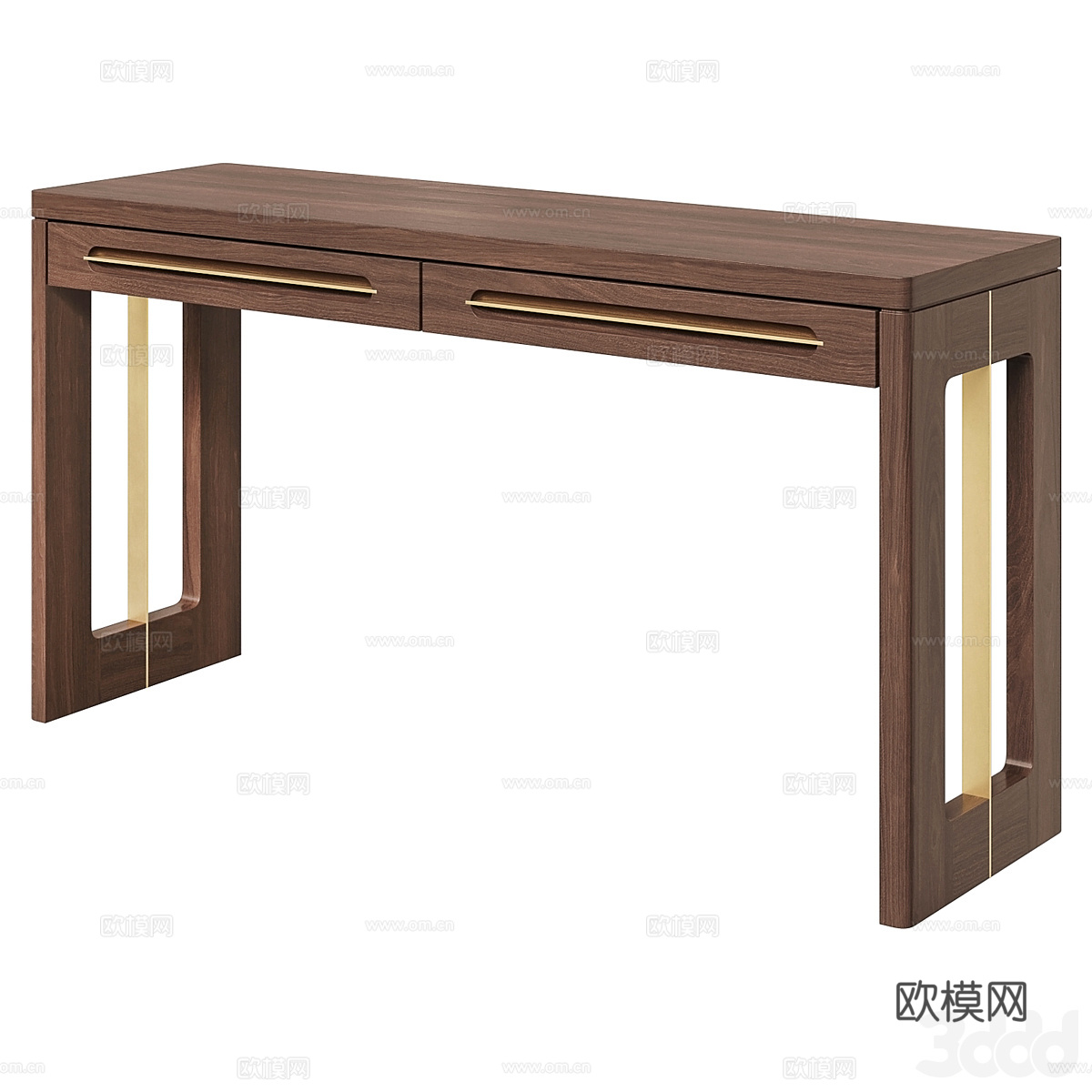 新中式轻奢端景台 玄关柜3d模型