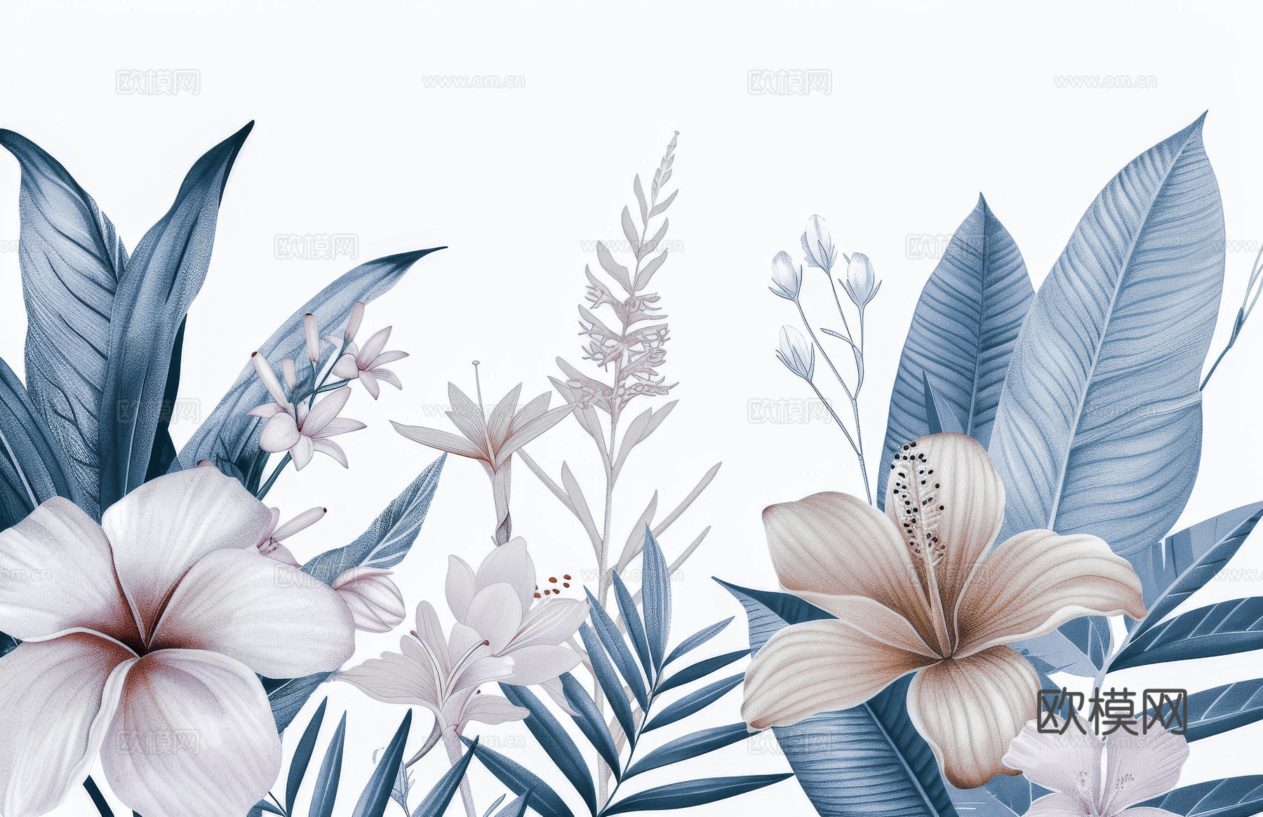 欧式田园热带雨林壁纸下载（渲染图6）