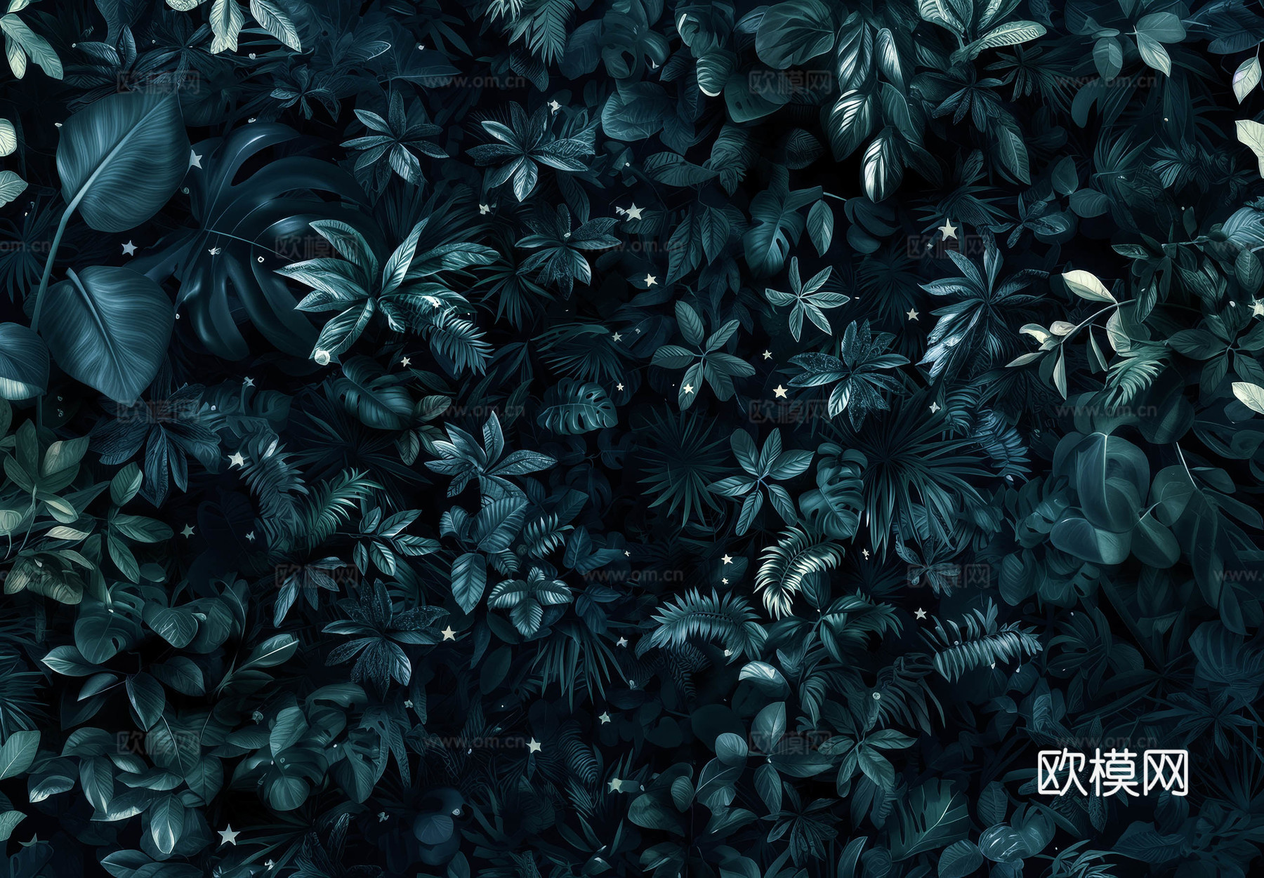 欧式田园热带雨林壁纸下载（渲染图1）