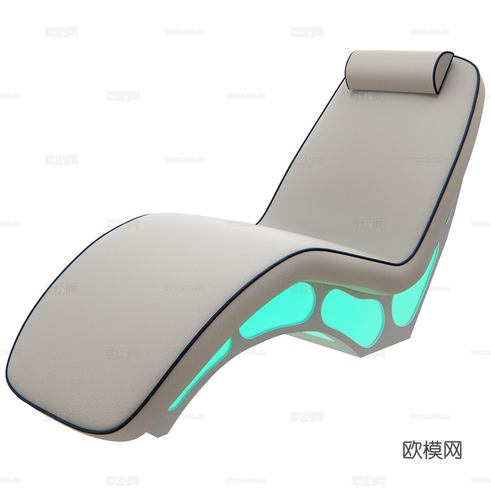 现代休闲躺椅3d模型
