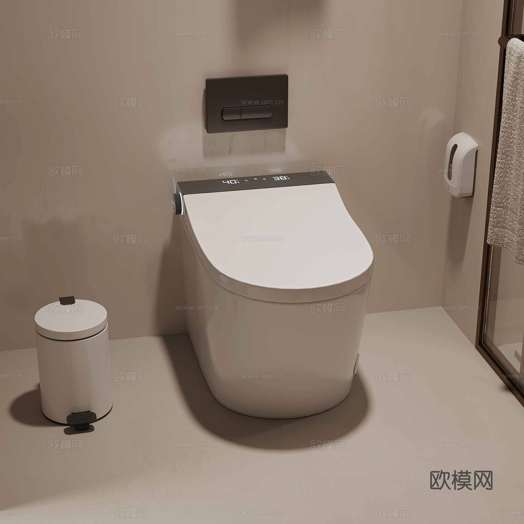 现代马桶 智能马桶 卫浴用品3d模型