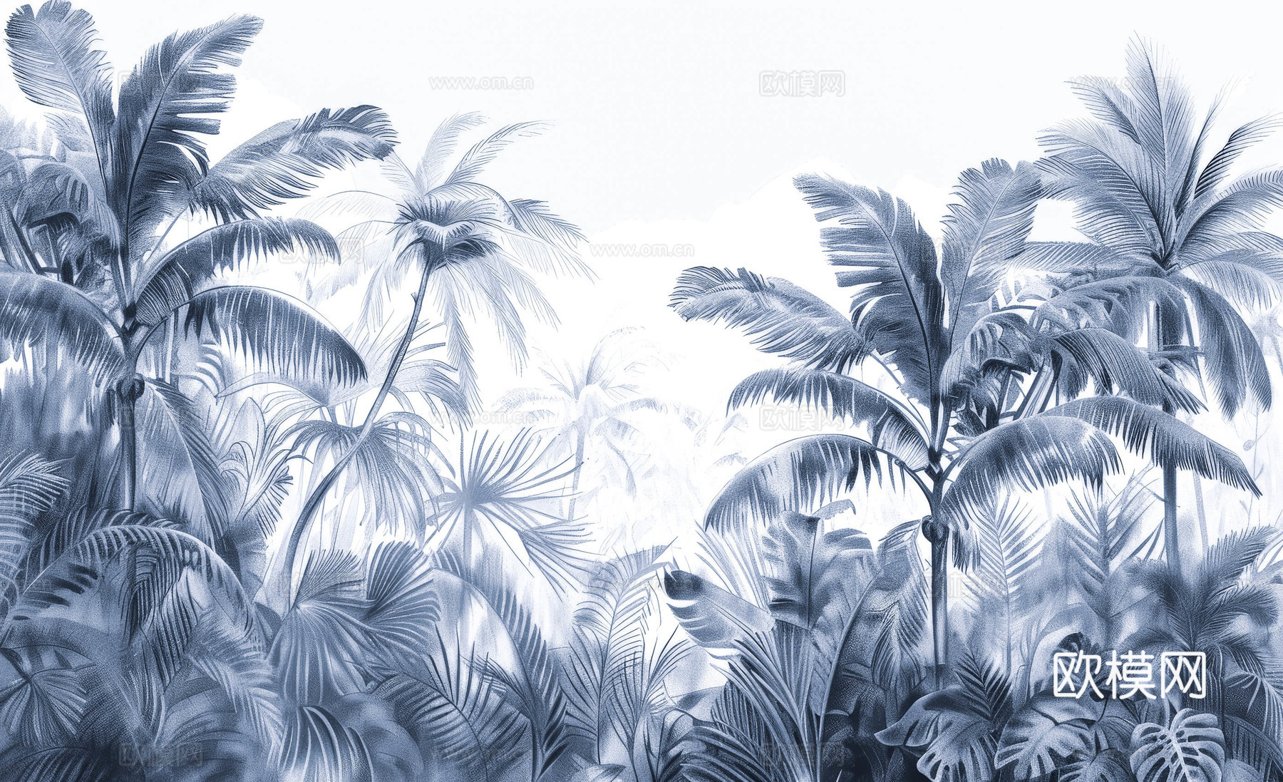 欧式田园热带雨林壁纸下载（渲染图7）